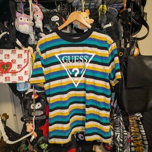 Guess Originals Y2K Striped Logo Tee